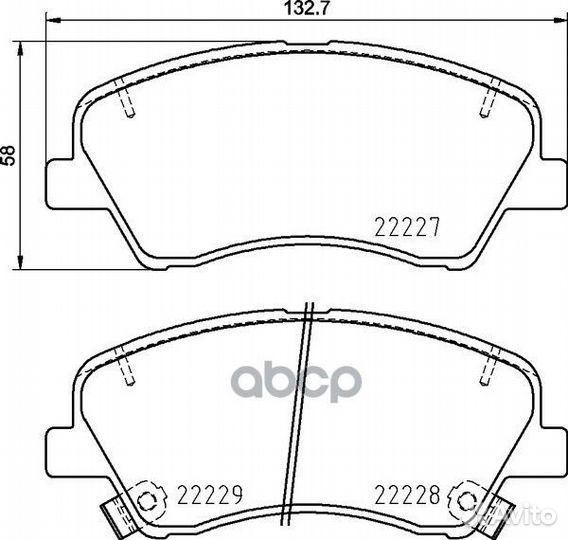 Колодки тормозные дисковые перед NP6148 NIS