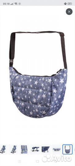 Санки-коляска детские зимняя - со звездами