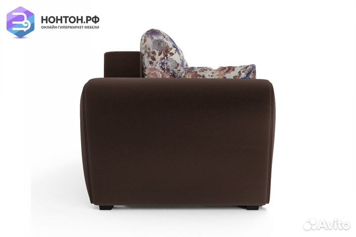 Диван еврокнижка Амстердам темно-коричневый