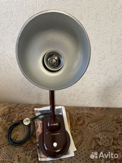 Лампа настольная карболитовая СССР новая