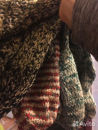 Носки шерстяные вязаные