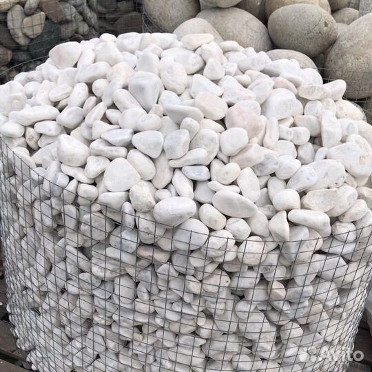 Галька белая