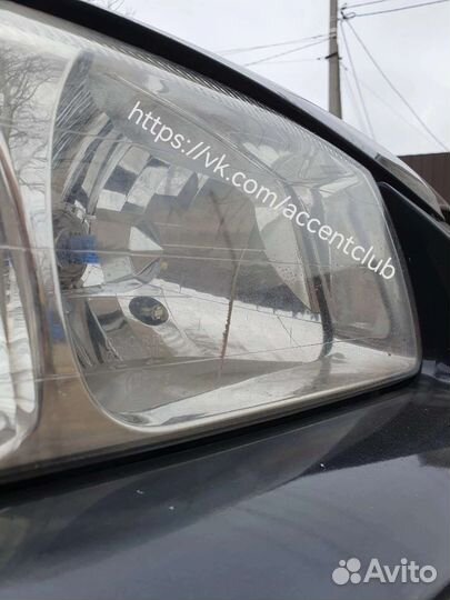 Стекла фар Hyundai accent
