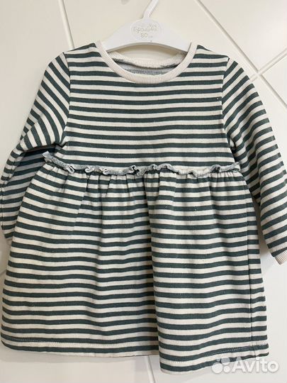Платье теплое для девочки 80-86 см