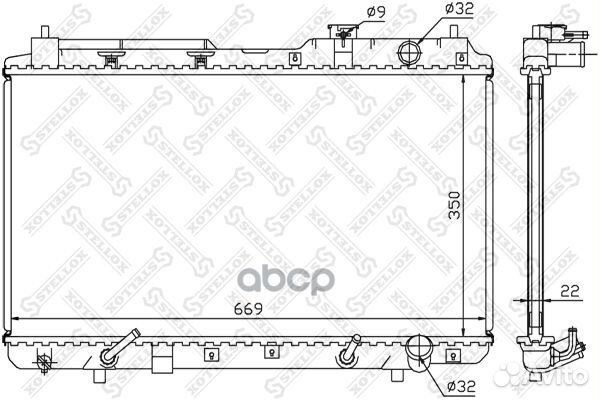 10-25050-SX радиатор системы охлаждения АКПП H