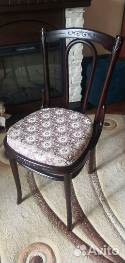Стул деревянный венский мягкий антикварный