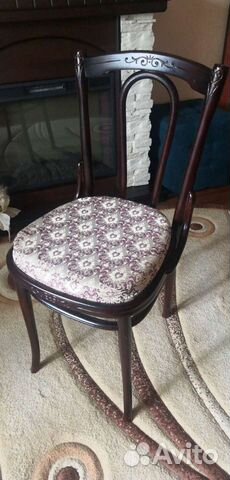 Стул деревянный венский мягкий антикварный