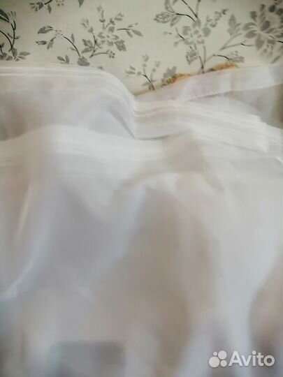Тюль белый новый