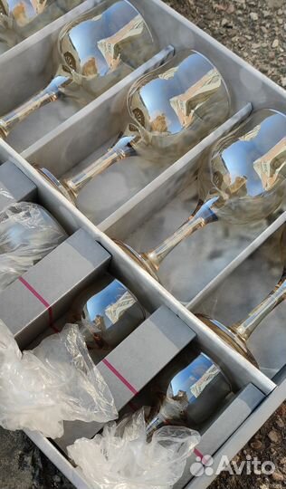 Набор новый бокалов и рюмок Promsiz Янтарь, 12 шт