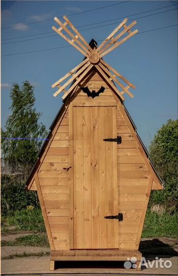 Дачный туалет деревянный PRO877
