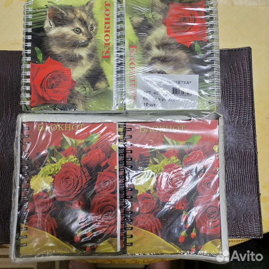 Блокноты А6 80 и 112 листов клетка с кольцами