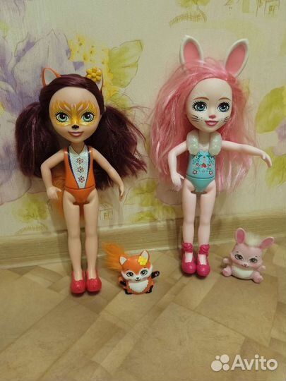 Энчантималс большие лиса и зайка