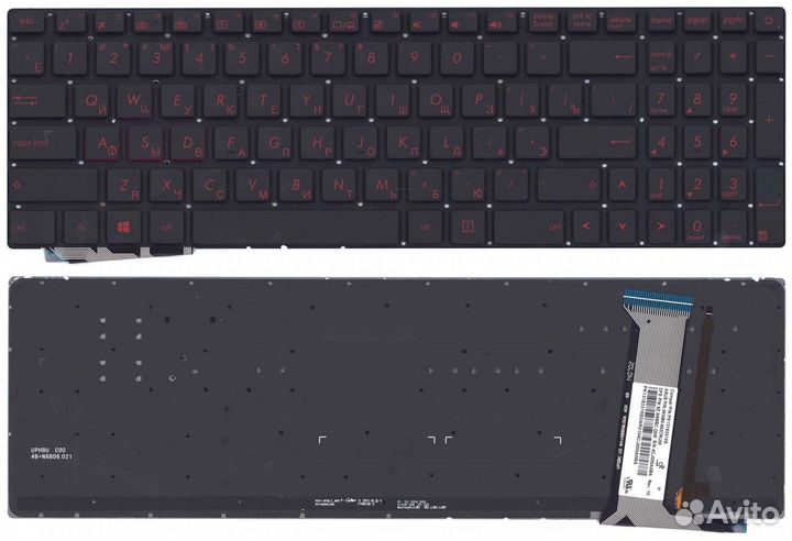 Клавиатура для ноутбука Asus N551, N751, G551, GL5