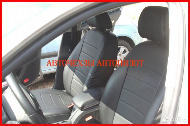 Чехлы Автопилот Skoda Octavia A5 из экокожи чёрные