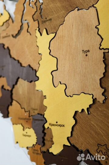 Деревянные карты мира