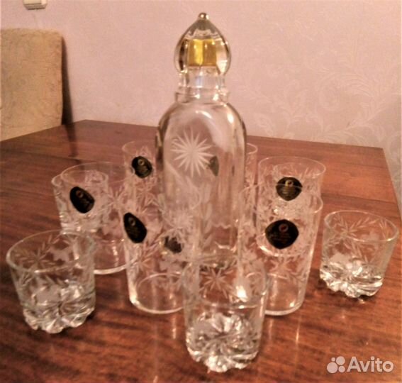 Хрусталь СССР, сервиз 6 персон,13 предметов