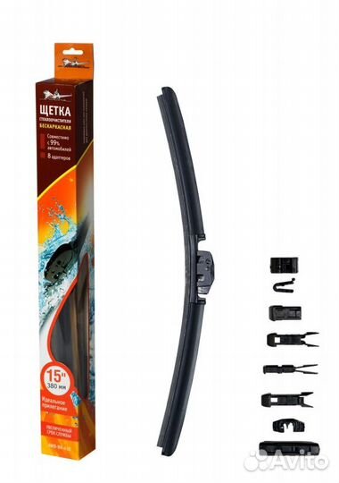 Щетка стеклоочистителя бескаркасная 380мм multi-mo