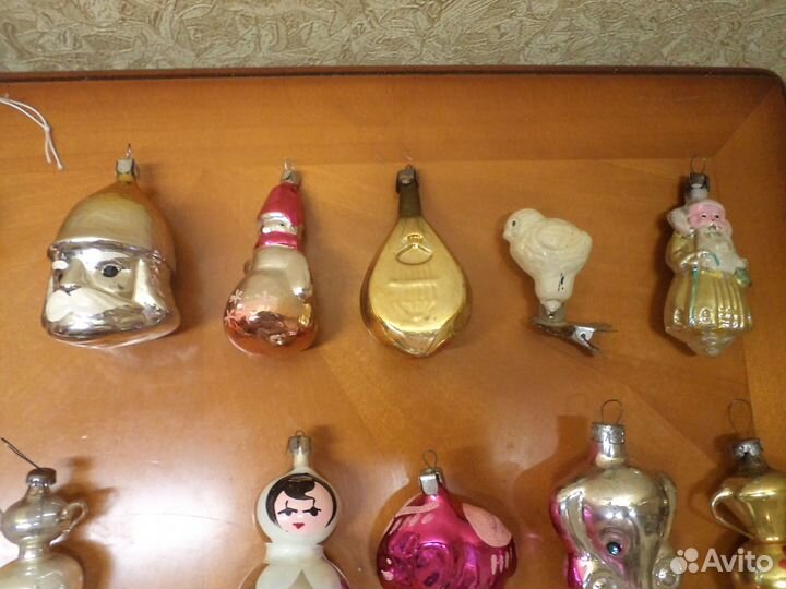 Елочные игрушки СССР на прищепках и подвесках