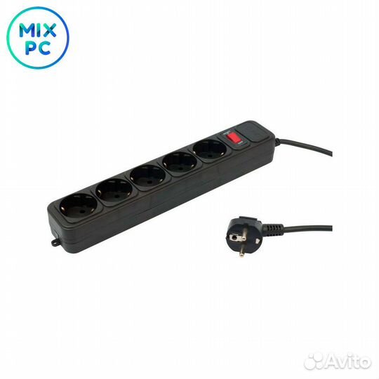Сетевой фильтр PC Pet AP01006-3-BK 3м (5 розеток)