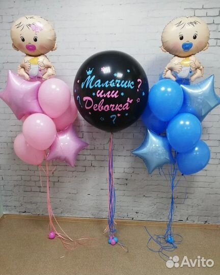 Воздушные шары на гендер пати