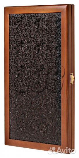 Нарды Цветок бронзовые (средние, кожа) (37797)