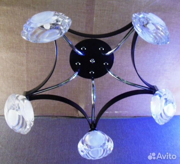 Люстра Потолочная NH7175/5S-Z181 хром+венге