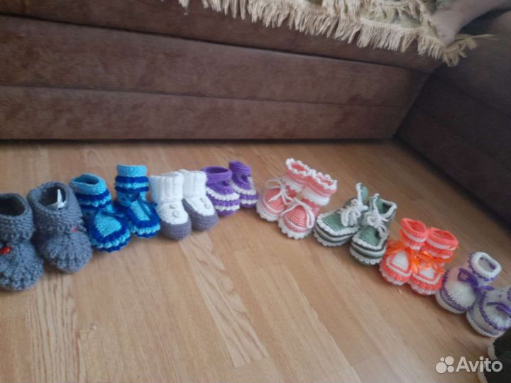 Пинетки детские вязаные