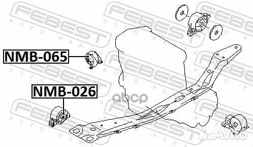 Сайлентблок передн опоры двигателя nissan prari