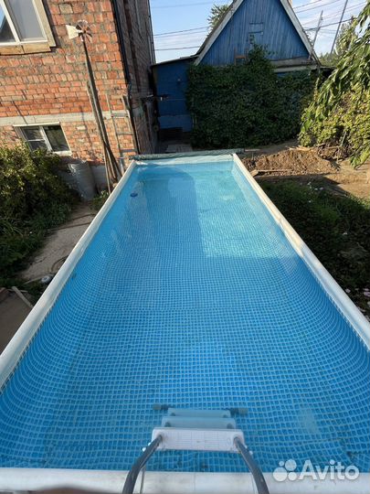Каркасный бассейн прямоугольный intex