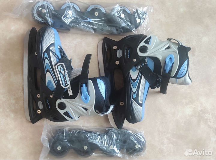 Коньки-ролики 2 в 1 детские