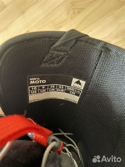 Сноубордические ботинки burton moto 10us