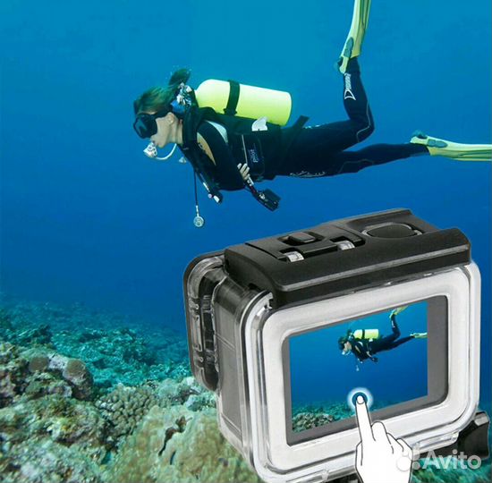 Аквабокс для Xiaomni Yi 4 k, с сенсорной крышкой