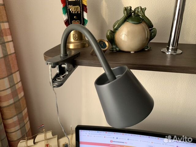 Лампа с Зажимом,светодиодная,темно-серый,ikea