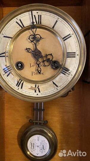 Старинные настенные часы le roi a paris