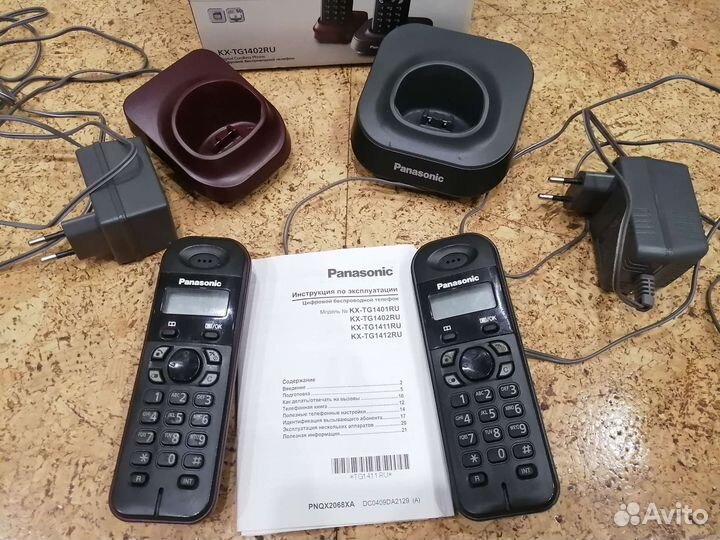 Беспроводной цифровой телефон Panasonic - 2 трубки