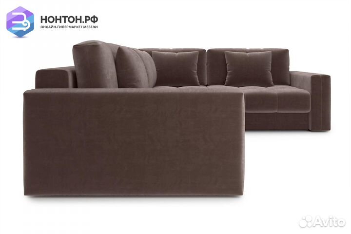 Диван угловой тик-так Монарх М3У1 коричневый