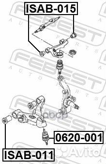 Сайлентблок переднего верхнего рычага isab-015