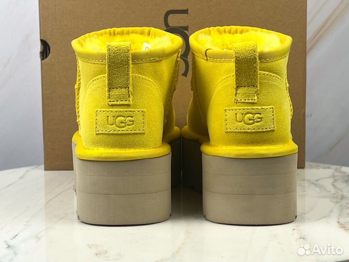 Угги на платформе UGG Ultra Mini Yellow