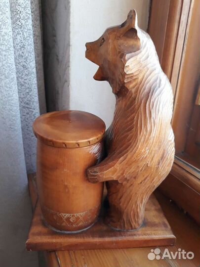 Винтажный Мишка с бочонком