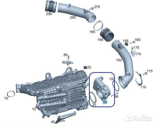 Дроссельная заслонка Mercedes-Benz Gle 450 4Matic