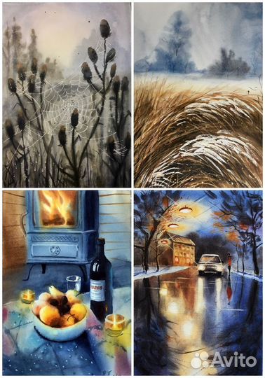 Картина акварель