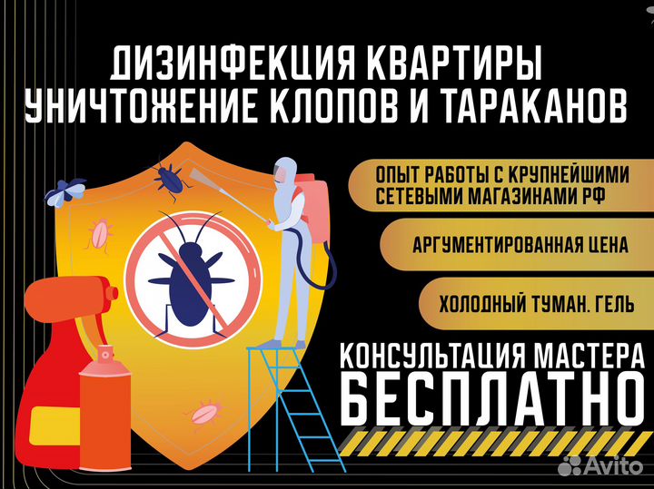 Уничтожение клопов, тараканов, грызунов, муравьев