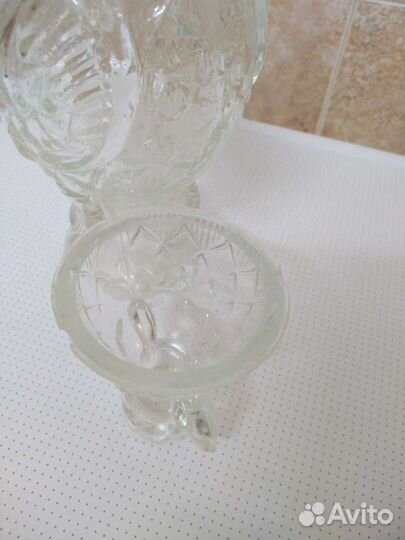 Графин хрустальный-штоф-петух СССР