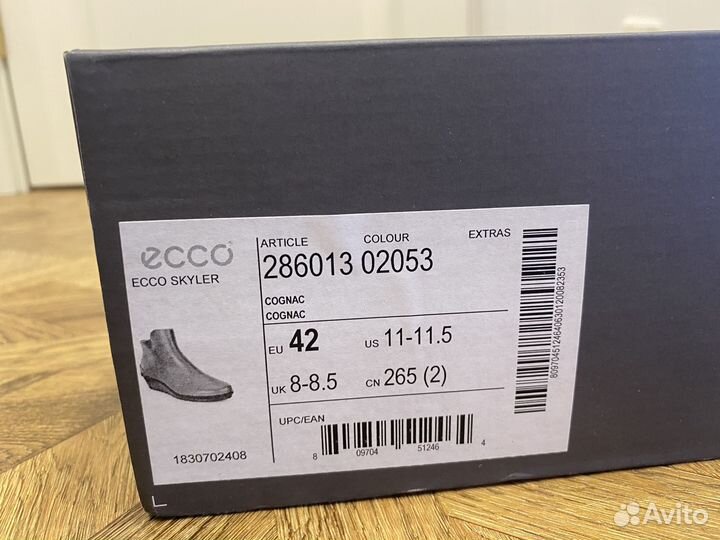 Ботинки-сапожки ecco 42