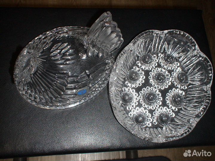 Хрустальная шкатулка/конфетница 