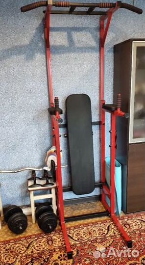 Турник стойка брусья пресс скамья жима Напольный-2