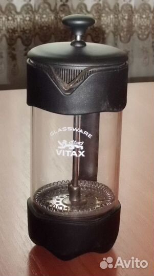 Френч-пресс Vitax Glassware черный 350 мл