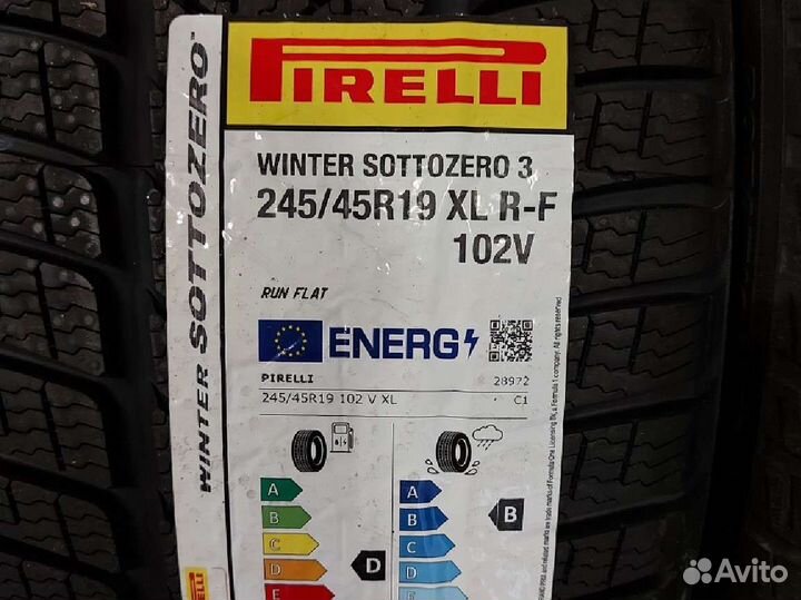 Pirelli Winter Sottozero 3 275/40 R19 и 245/45 R19