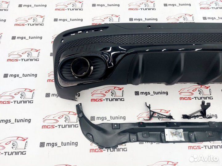 Диффузор + насадки 35 AMG черный Mercedes GLB X247