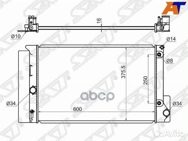 Радиатор Toyota Avensis (T270) 08-18 / Corolla